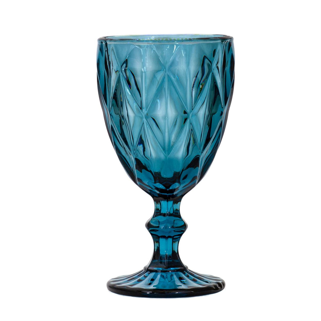 blue wine glass