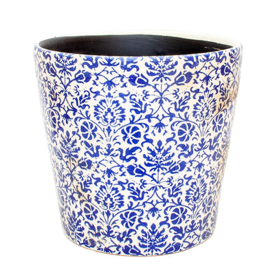 Ceramic Planter - Blue Fleur