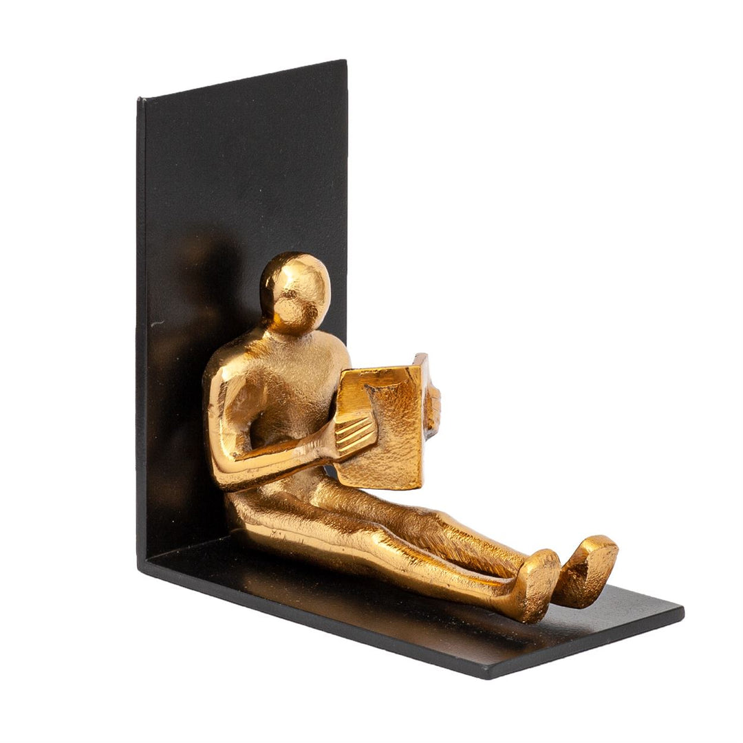 brass bookend gold and black