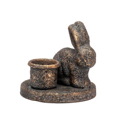 iron candle holder bunny