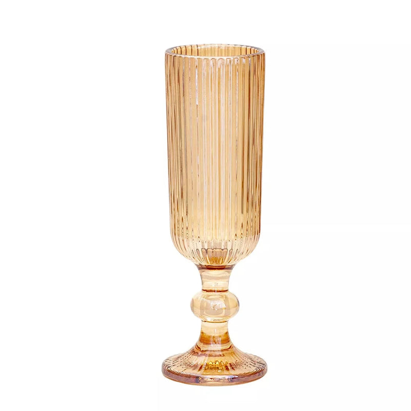 Champagne Flute - Lines Amber 150ml - Glass / Crystal