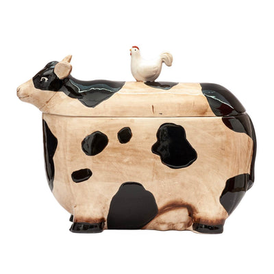 ceramic cow storage jar