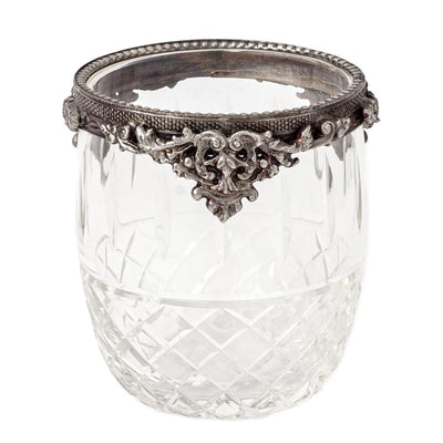 pewter and crystal tumbler