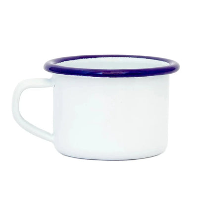 Cup - Enamel Thick Rimmed Espresso Various 115ml - White