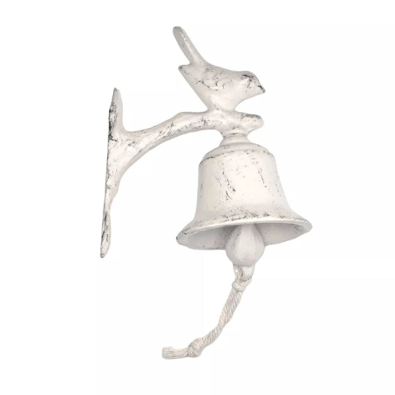 Doorbell - Rustic White Bird - Iron