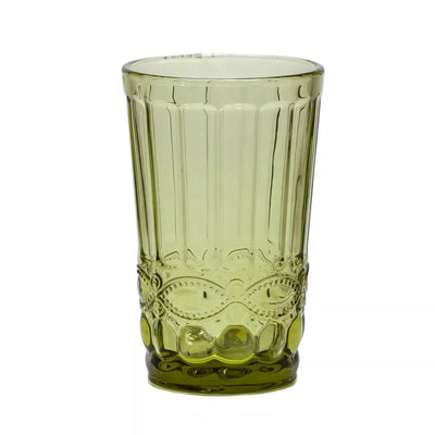 Drinking Glass - Vintage Green 340ml - Glass / Crystal