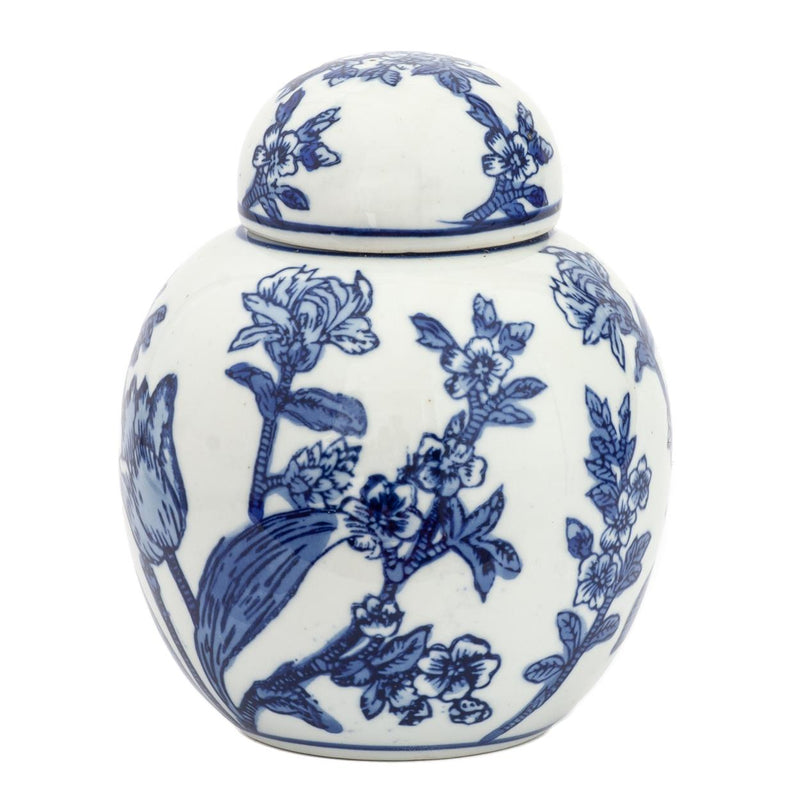 Blue & White Jar Oriental 16cm