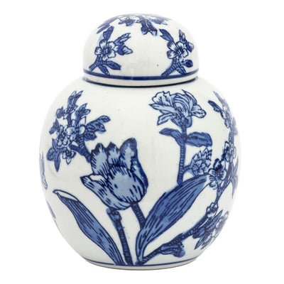 oriental ceramic jar blue and white