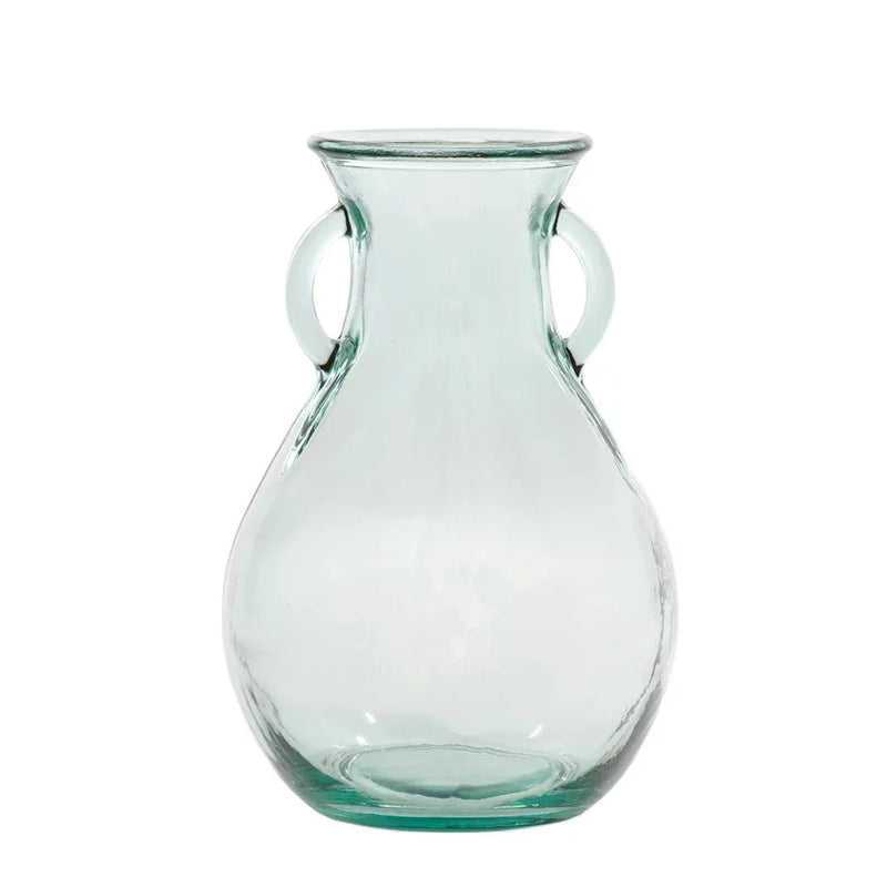 Glass Vase - Recycled Material Dual Handles - Glass /