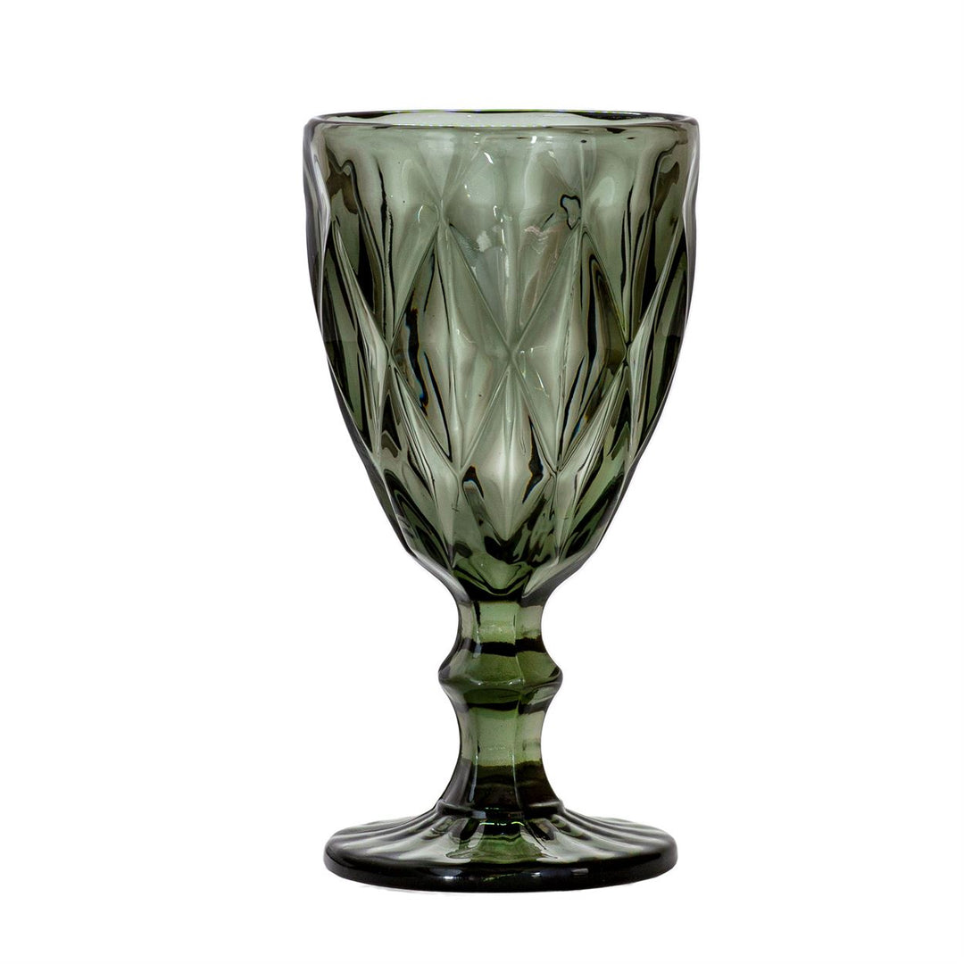 Wine Glass - Large Diamonds Grey 300ml