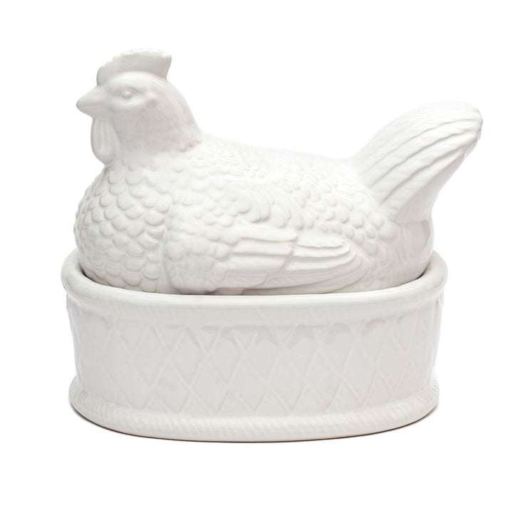 Ceramic Box - Hen Oval 18cm
