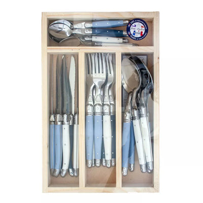 Jean Dubost Laguiole Cutlery Set of 24 - Atelier Blue -
