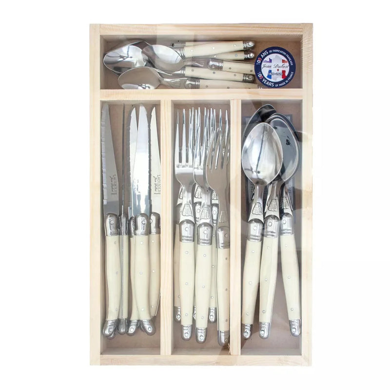 Jean Dubost Laguiole Cutlery Set of 24 - Ivory - Cutlery