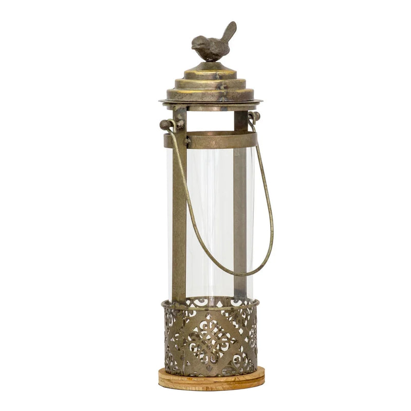 Lantern - Bird Top Tall 41cm - Iron