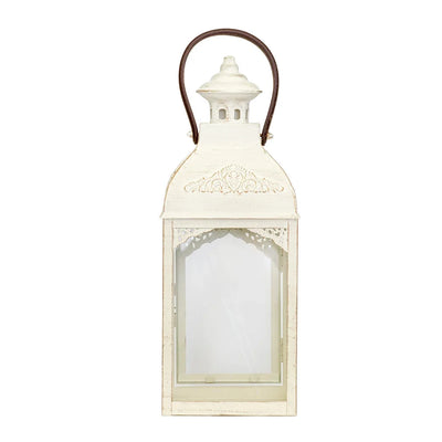 Lantern - Classic Distressed White - Iron