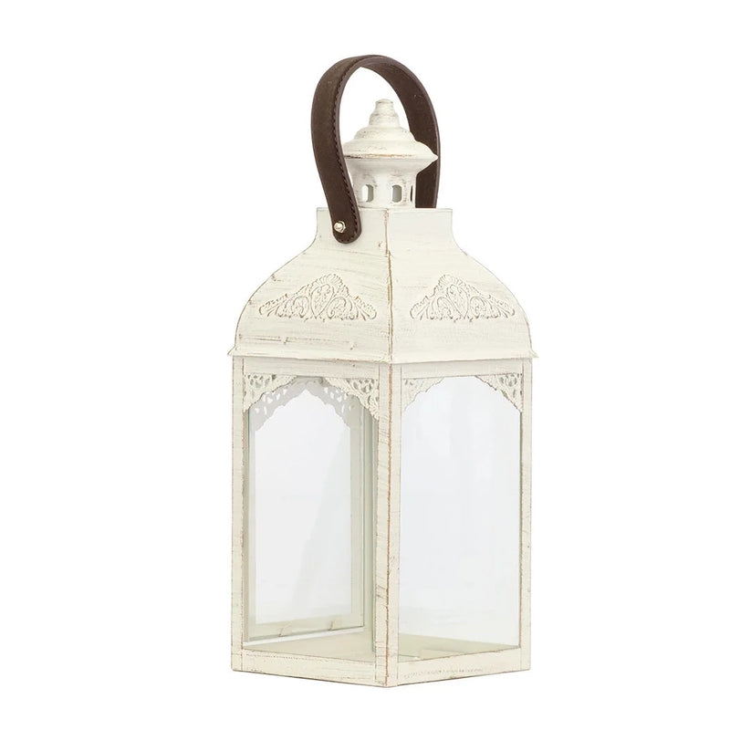 Lantern - Classic Distressed White - Iron