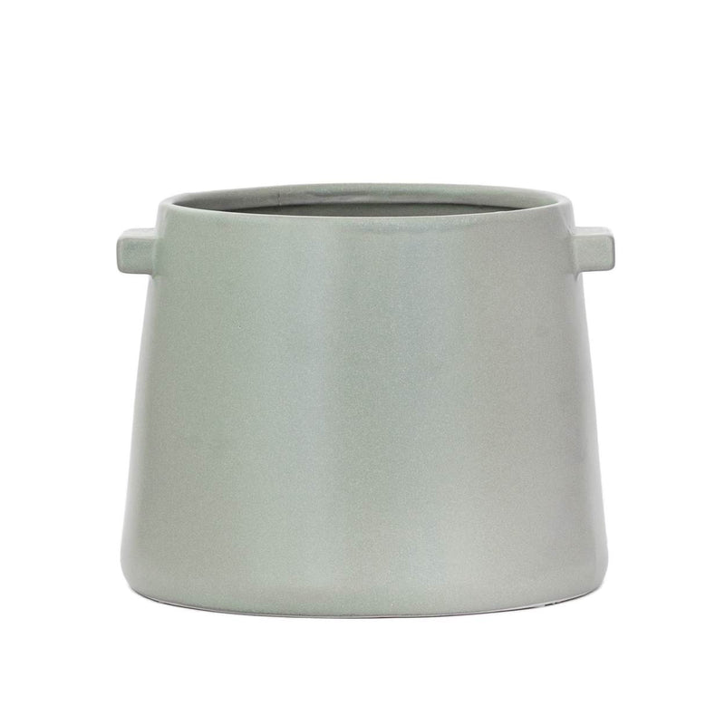 Planter - Ceramic Handled Cement Grey