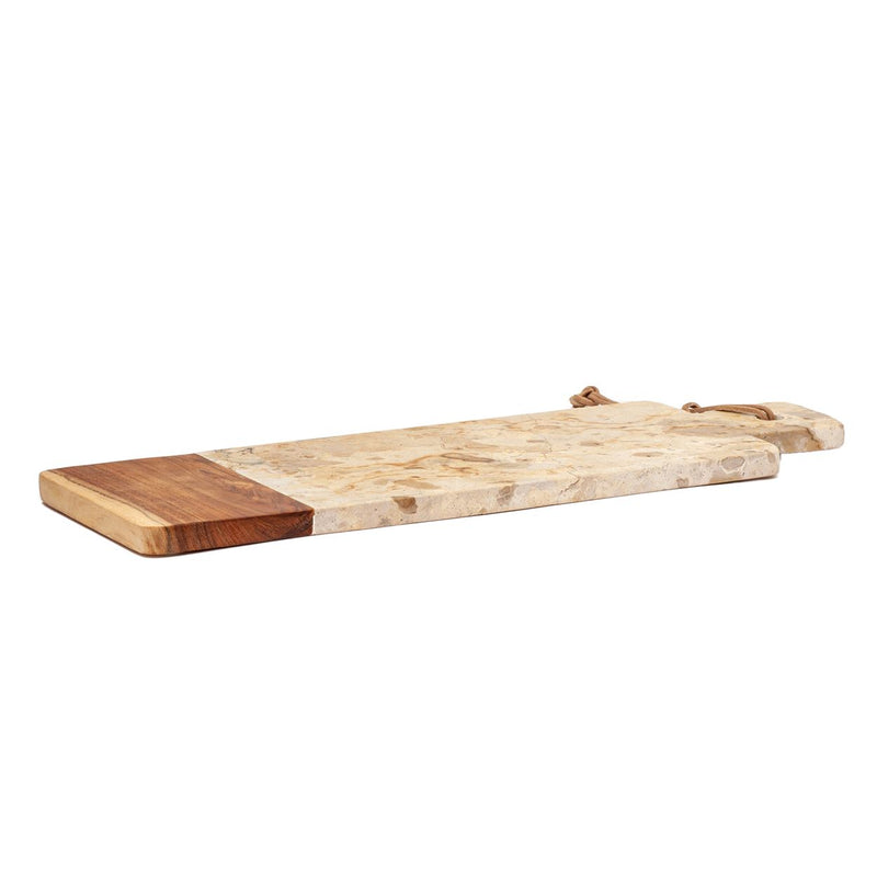 Board - Marble Leopard & Wood 48.5cm
