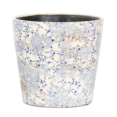 ceramic planter light blue