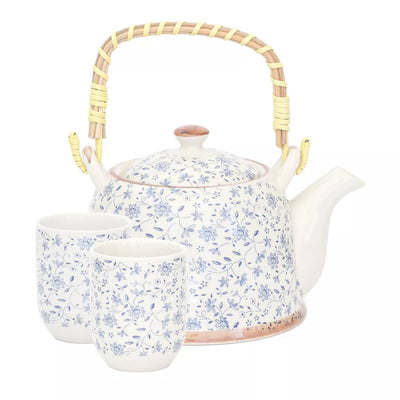 Teapot - Light Blue Flowers