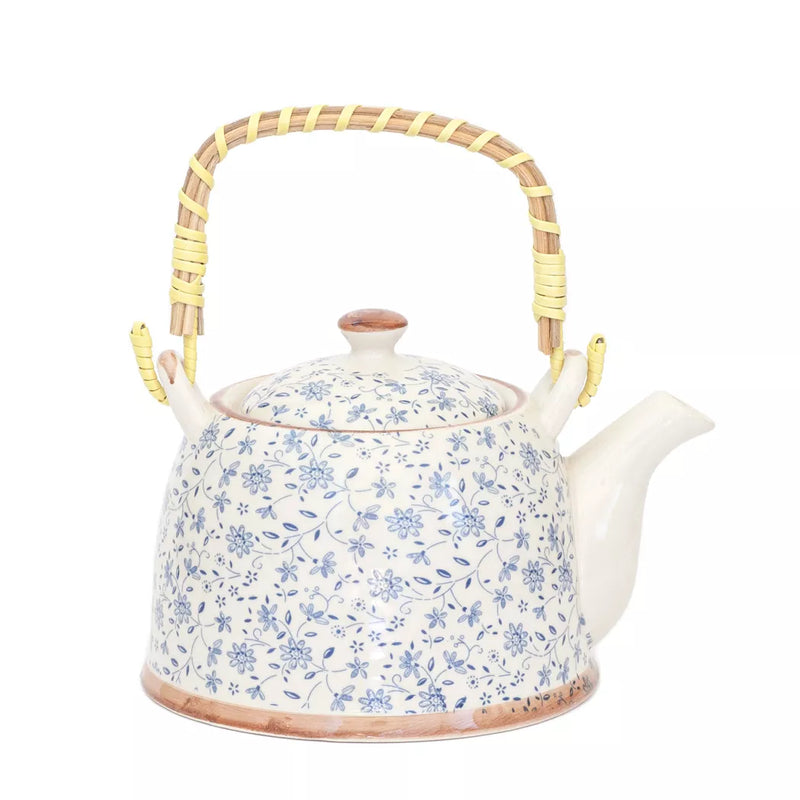 Teapot - Light Blue Flowers