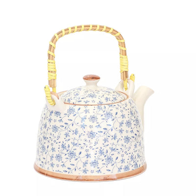 Teapot - Light Blue Flowers