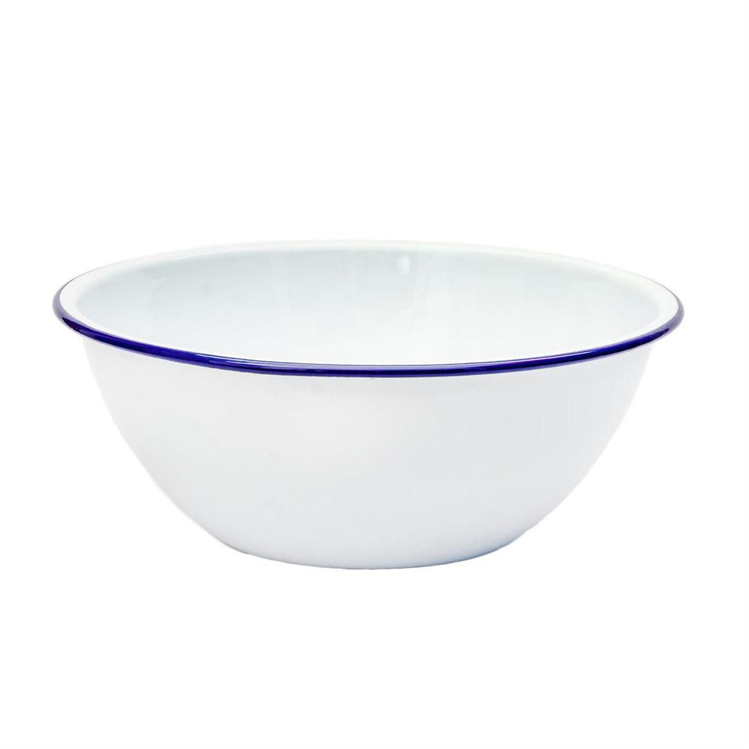 Mixing Bowl - Enamel Large Blue &amp; White 26cm