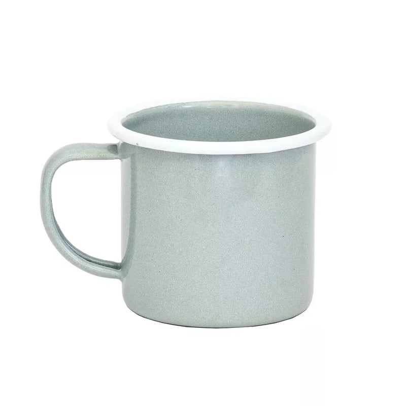 Mug / Cup - Enamel 300ml Various Colours - White Rim -