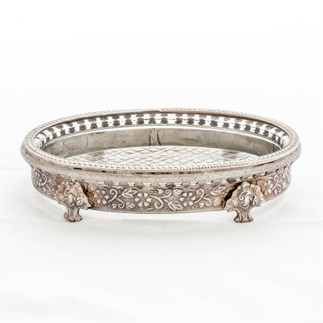 soap dish oval pewter