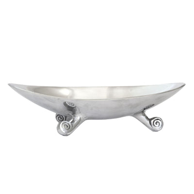 silver metal bowl