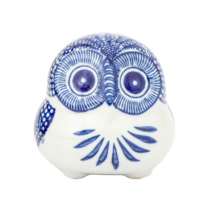 Owl - Blue & White