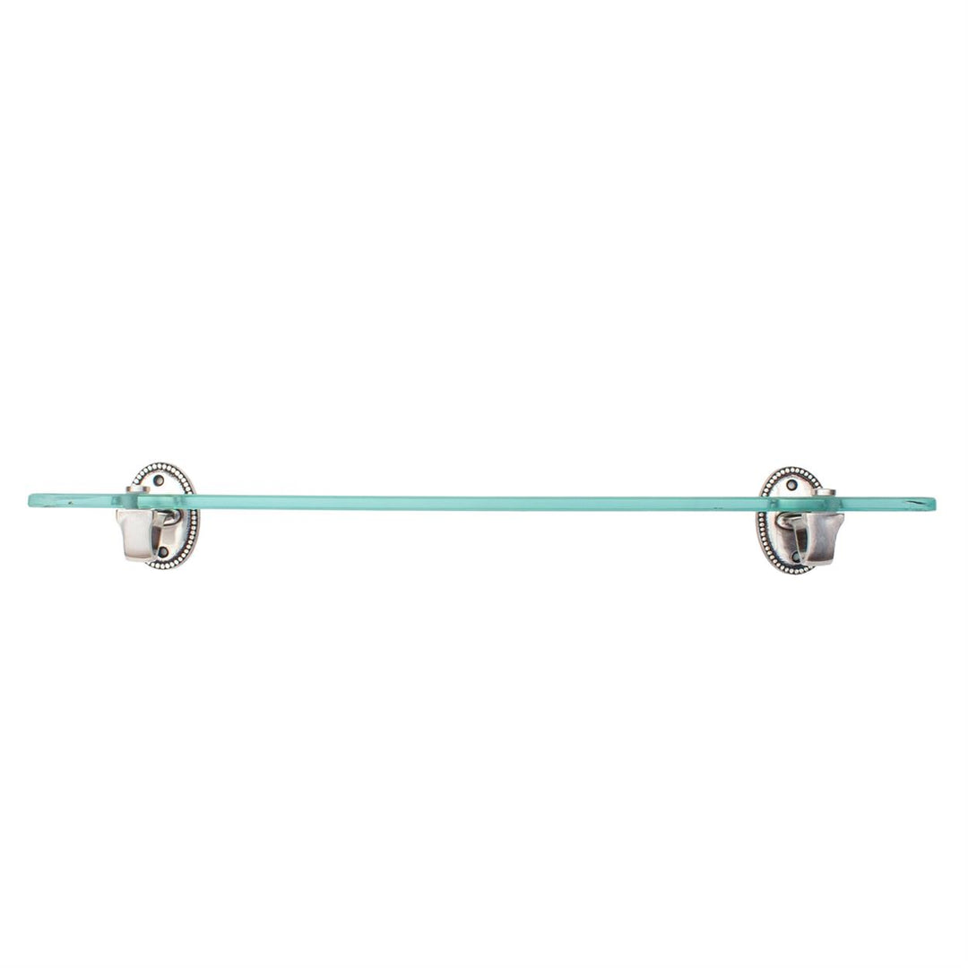 pewter and glass shelf