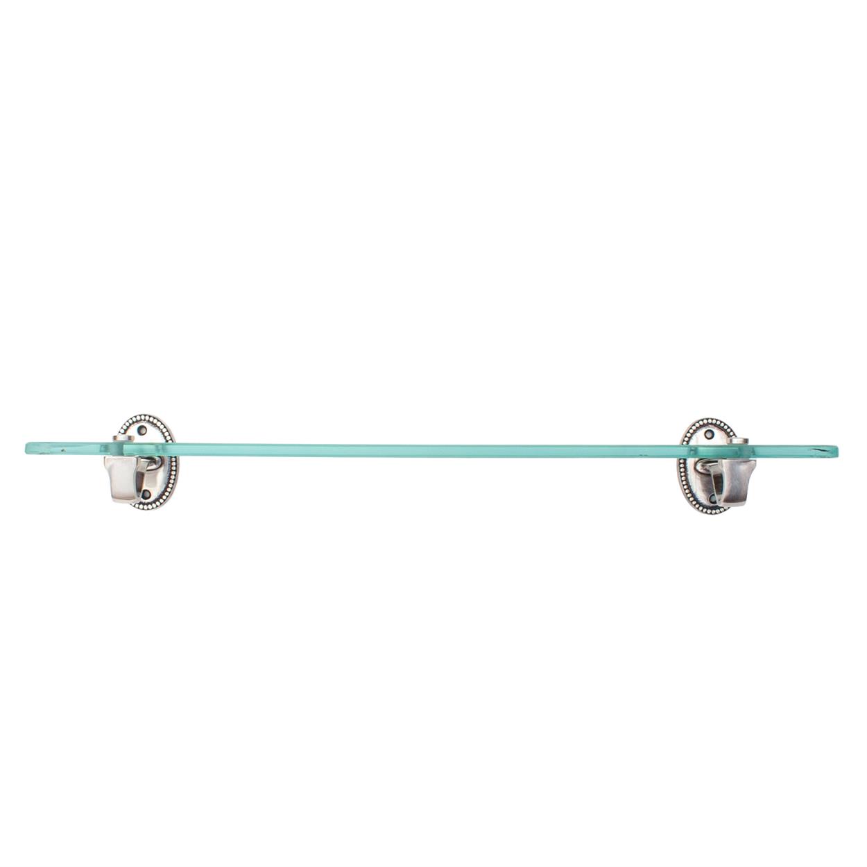 pewter and glass shelf