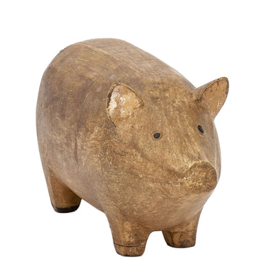 wooden pig carving