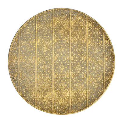 Platter - Gold Metal Round 39.5cm - Pewter