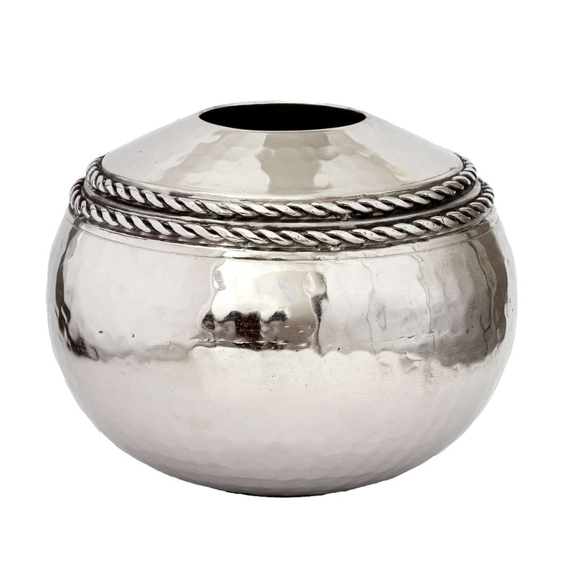 Ball Vase - Silver Moroccan 20cm