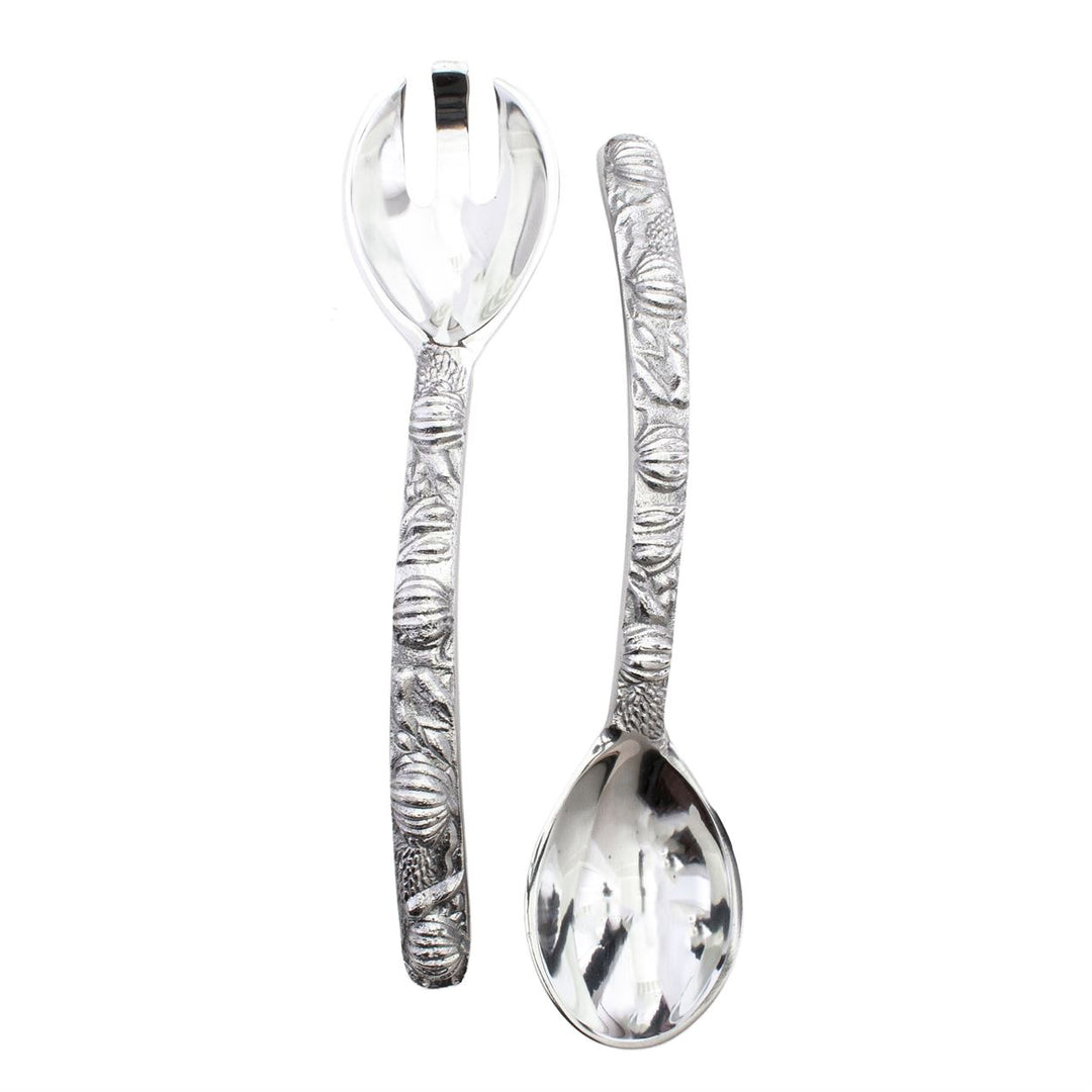 silver salad server