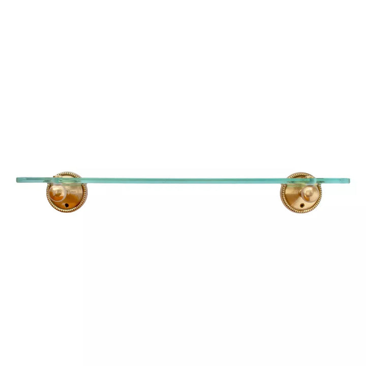 Shelf - Brass Beaded Glass 48.5cm - Pewter