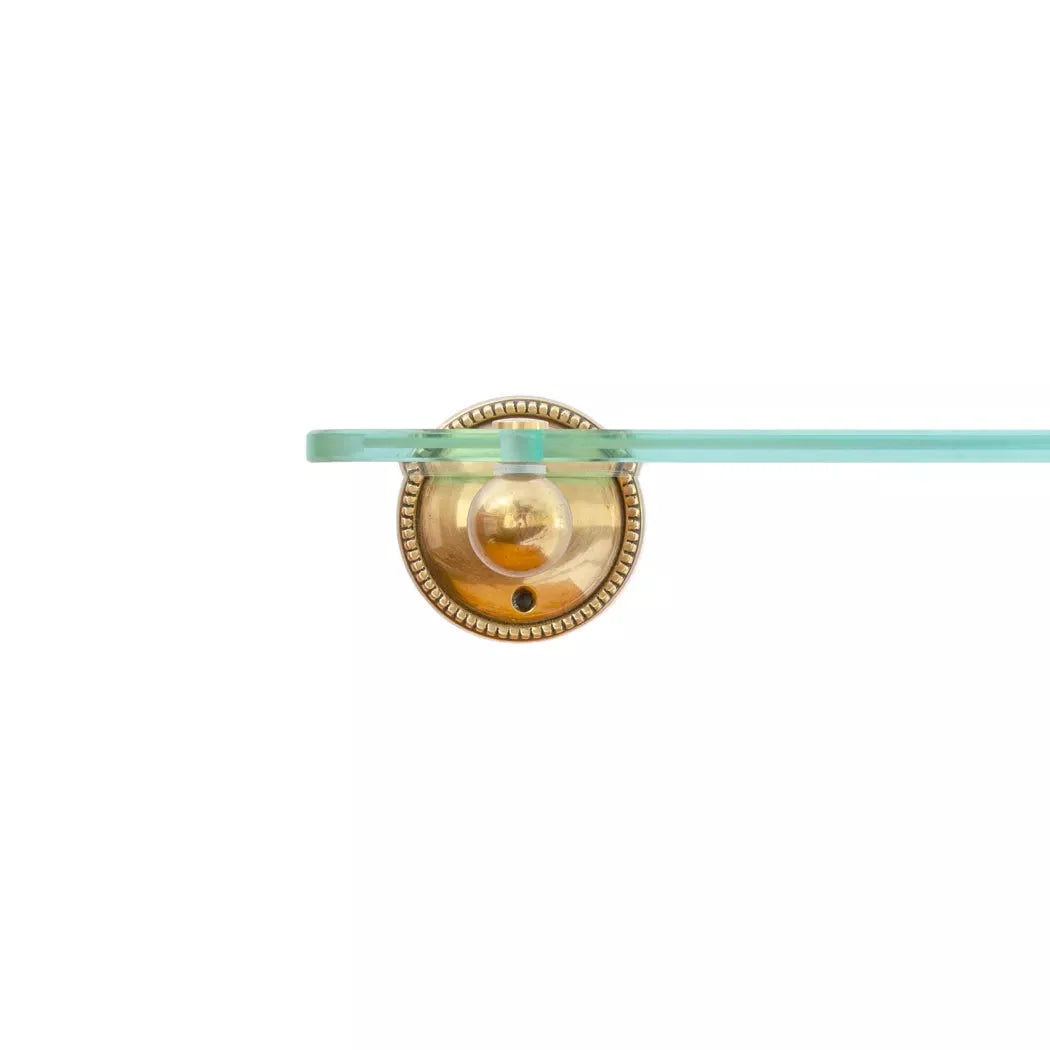 Shelf - Brass Beaded Glass 48.5cm - Pewter