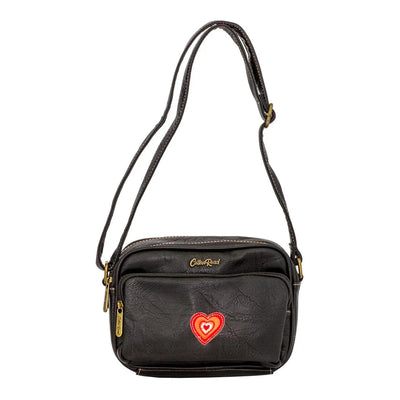Sling Bag - Red Heart Black - Handbag