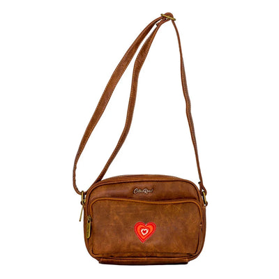 Sling Bag - Red Heart Brown - Handbag