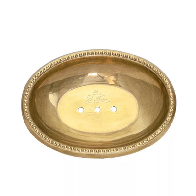 Soap Dish - Beaded Gold - Pewter