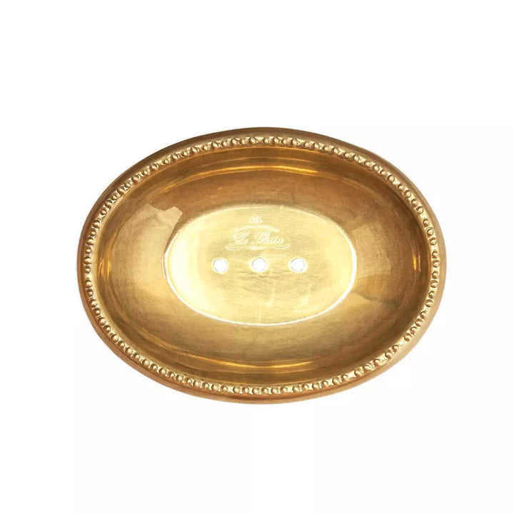 Soap Dish - Beaded Gold - Pewter