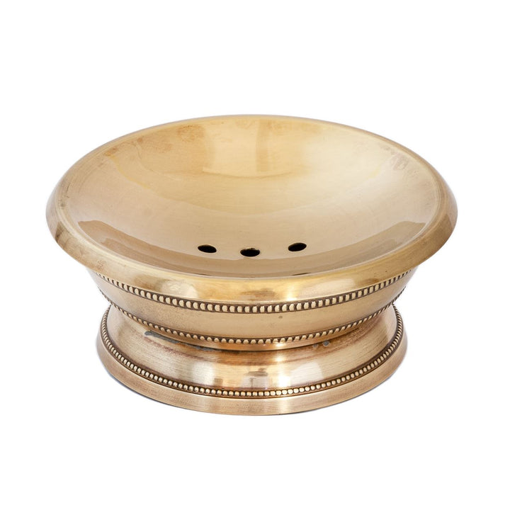 Soap Dish - Brass Beaded