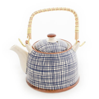 Teapot - Blue Stripes