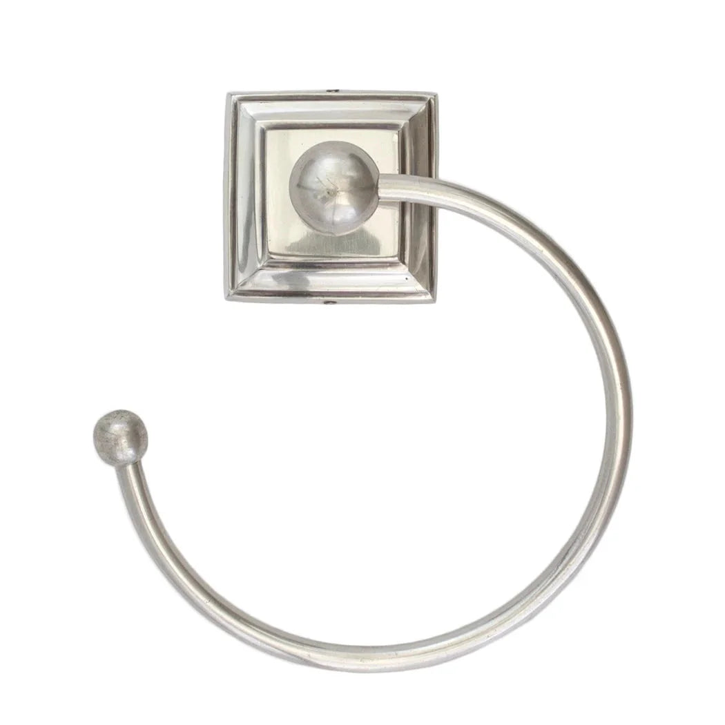 Towel Ring - Square - Pewter