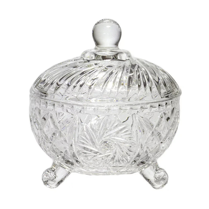 Trinket Box - Glass 3 Feet - Glass / Crystal