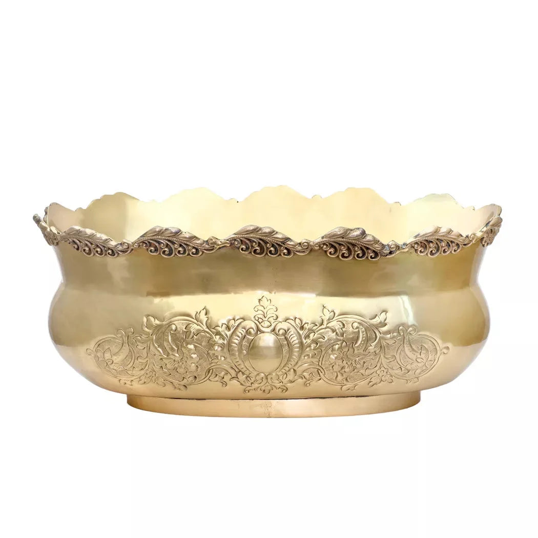 Tub - Vintage Victorian Large Brass - Pewter