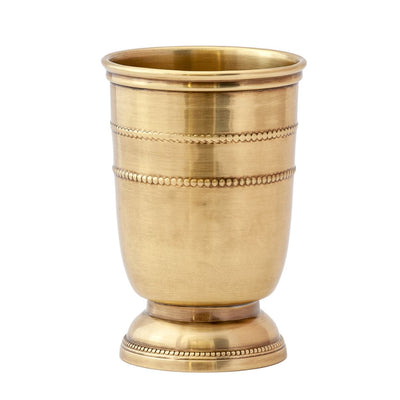 Tumbler - Brass Beaded - Pewter