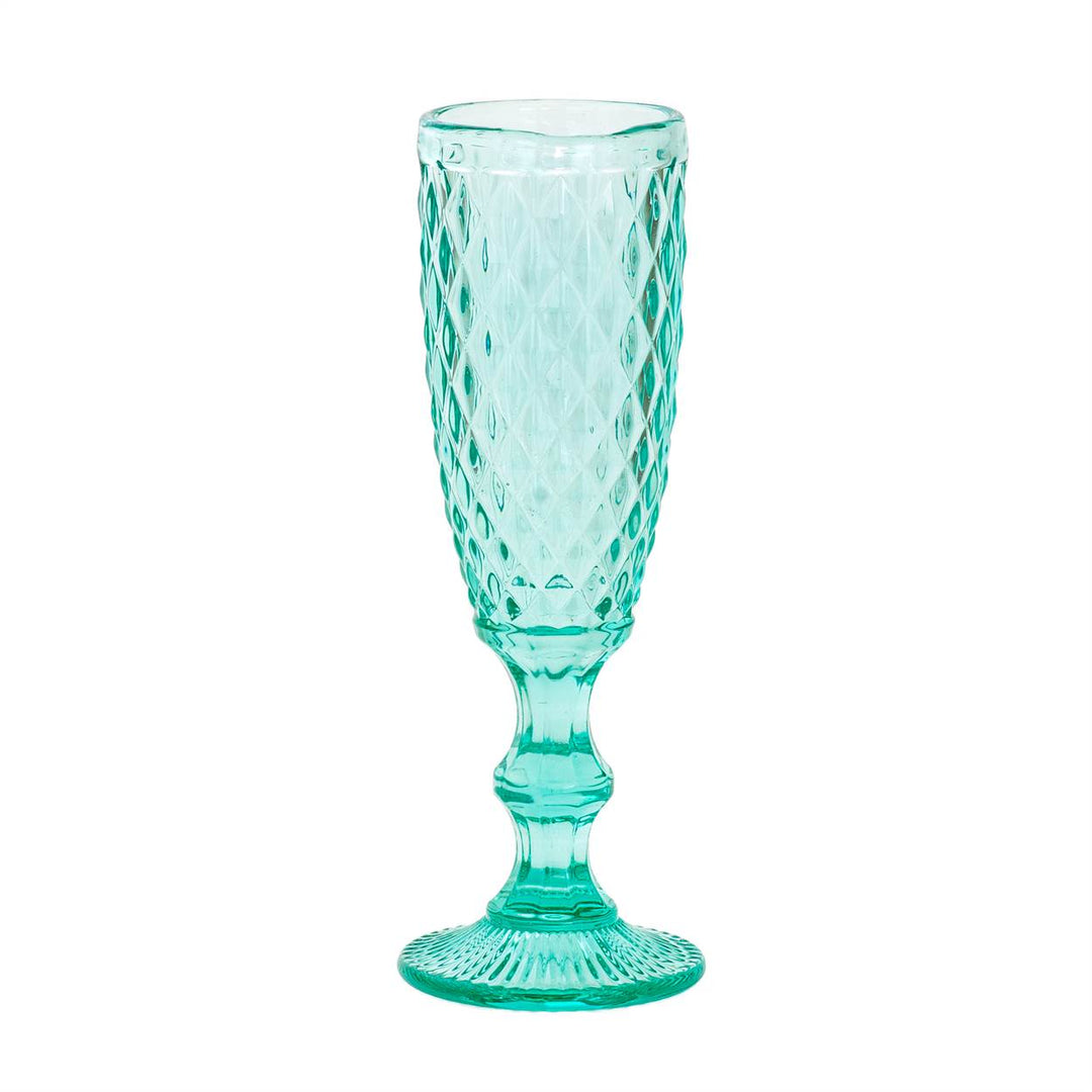 Champagne Flute - Diamonds Turquoise 175ml